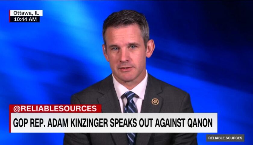 GOP congressman Adam Kinzinger urges Republican leaders to denounce QAnon