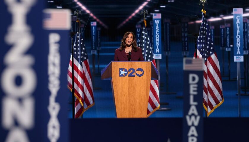 Accepting her party's VP nomination, Kamala Harris' remarks couldn't have contrasted more with President Trump's rhetoric