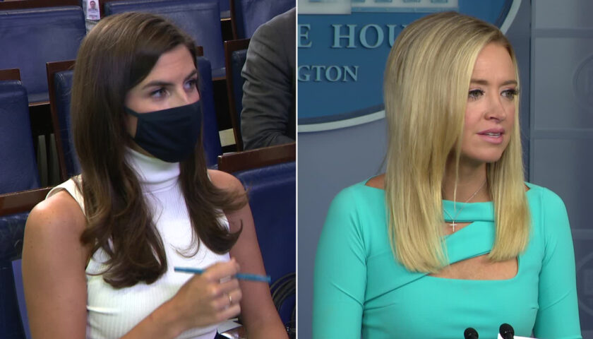 Kaitlin Collins fires back at McEnany over Trump's mask claim