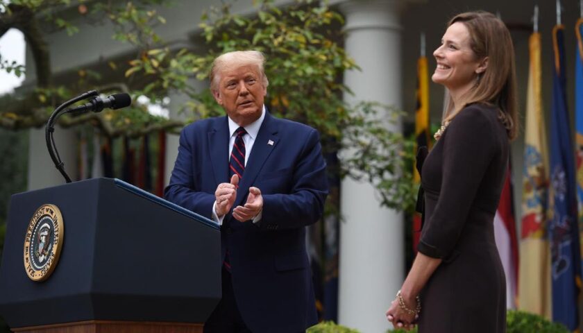 President Trump selects the conservative federal appeals court judge to succeed Ruth Bader Ginsburg on the bench