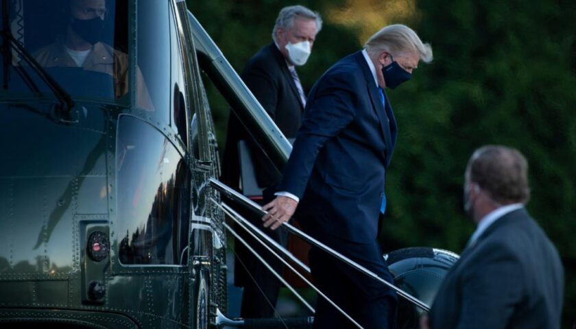 Hospitalized: Advisers made last-minute push to get reluctant Trump to Walter Reed