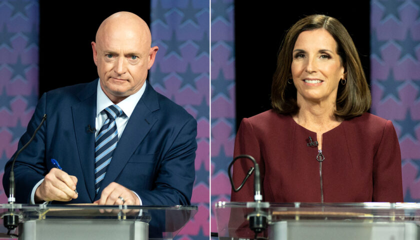 Arizona Senate debate turns on Trump
