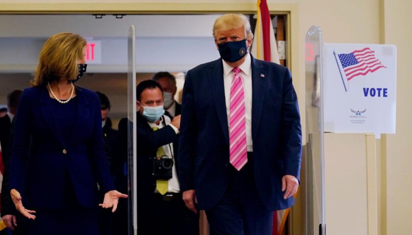 After emerging from voting early in-person in Florida, the President said that method is 'much more secure'