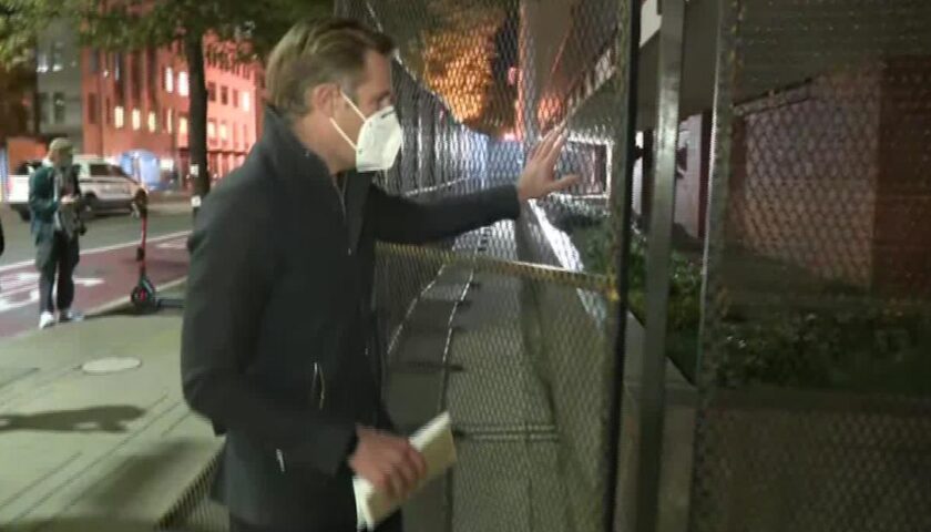 See fence being built around White House