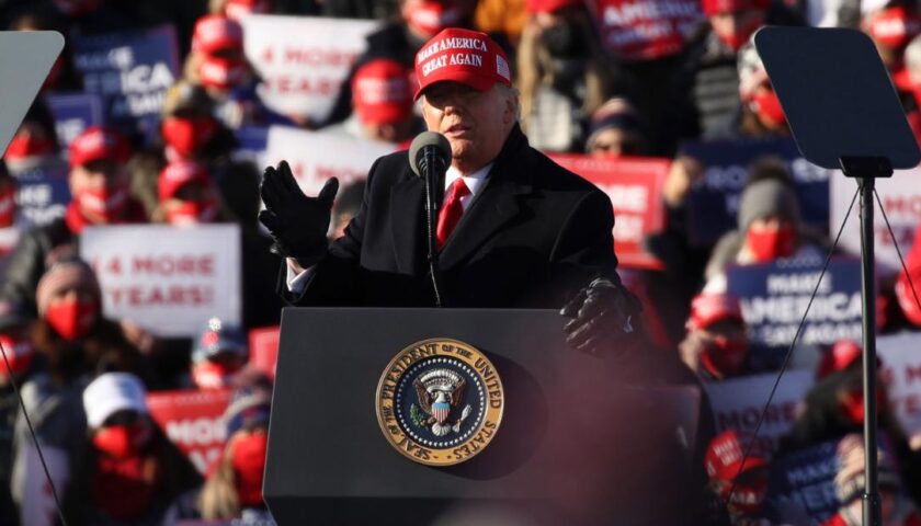 Trump's final campaign pitch is a false warning of 'cheating' in Pennsylvania