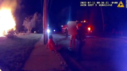 A man driving by a burning home in Indiana stops to rescue 5 children inside